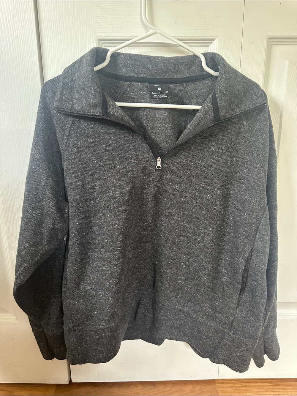 Nike Dark Gray Heather Quarter-Zip Pullover Hoodie